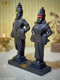 Black poly resin Vitthal Rukmini statue, premium quality idol for home decor and gifting