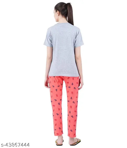 Printed women's pajama pants, pack of 2