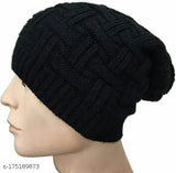 Stylish woolen beanie cap, trending design for girls and boys, soft and cozy one-size fits all. Made in India