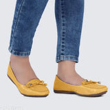 Synthetic leather Skoll casual textured bellies - stylish slip-on shoes for women's casual and party wear