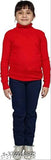 Black woolen full sleeve high neck kids' sweater for winter