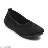 Black canvas Duruky Casual slip-on ballerinas with textured pattern, ideal for women and girls from the latest collection