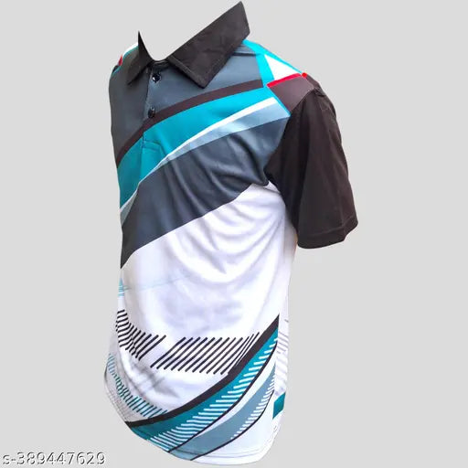 Classic colorblocked jacquard short-sleeve men's t-shirt, high-quality 200GSM DotNet fabric, made in India