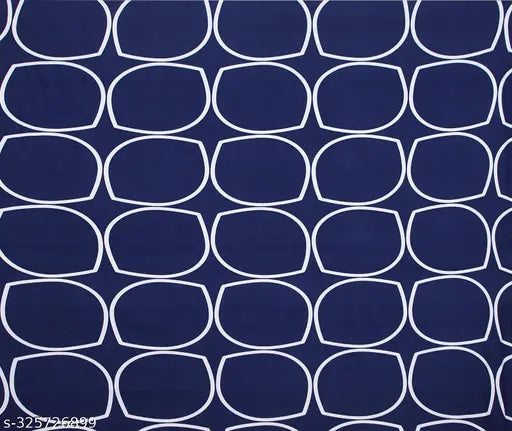 Navy Blue Geometric Fitted Cotton Bedsheets Set, high-quality CAMFOT HOME Double King Size for a luxury and practical sleep solution
