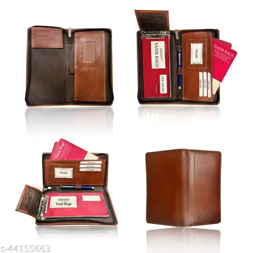 PU Attractive Men wallet, free size, genuine fabric, metal cheque holder and transparent slot