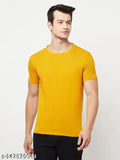 Cotton blend retro men's t-shirts, solid and striped patterns. Stylish, elegant, and trendy partywear for men. Sizes: S, M, L, XL. Made in India