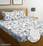 Premium quality cotton-blend ethnic motif fitted bedsheet. Soft, breathable, and ideal for summer use. Made in India." (91 characters)