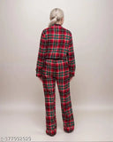 Cotton flannel matching set in long sleeves, comfortable sleepwear for S, M, L, XL, 2XL, and 3XL sizes, Made in India