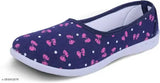 Synthetic ballerina flats, ASTETIK 4U women's pack of 1, printed design, adjustable with Velcro, Indian size 5-8