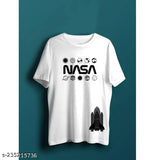 White cotton blend astronaut T-shirt combo - 3 short sleeve tees, printed design on active wear for outdoor/indoor fit