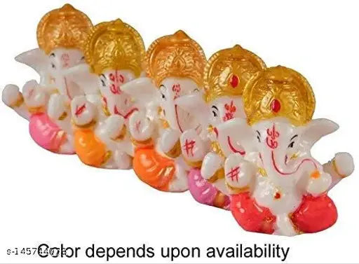 Colorful Polyresin Figurines of Five People, Indian Cultural Motif, 55cm x 62cm