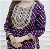Rayon dyed/washed sequin kurti, three-quarter sleeves, Indian ethnic wear - M (38 in bust), L (40 in bust), XL (42 in bust)