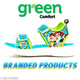 Sandals with parrot and sea green designs, for children aged 2 to 13 years