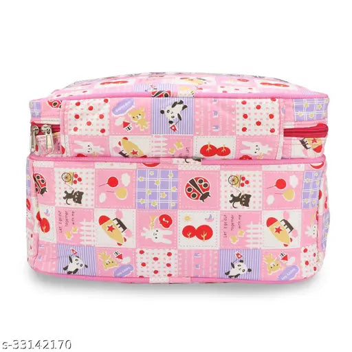 Pink fabric kids backpacks multipack: Fancy Kids Bags & Backpacks for girls and boys, diaper bag included (Made in India)