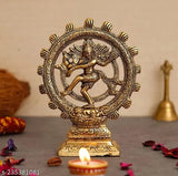 Metal Nataraj idol, 10" x 10" x 10", Shiva dancing for temple and gifting, Indian craftsmanship
