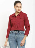 Maroon cotton blend long-sleeved women's jacket, classic partywear for formal occasions