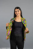 Designer cotton winter jacket, rich print from Rajasthan, suitable for girl and women