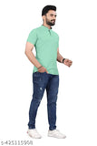 Modal Chinese collar T-shirt, solid color, short sleeves, stretchable LYCRA MICRO MATTY fabric from India
