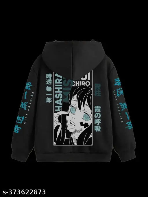 Eshaaver (TM), MUICHIRO TOKITO Animie Printed Unisex Hoodie l Premium Quality Animie Hoodies