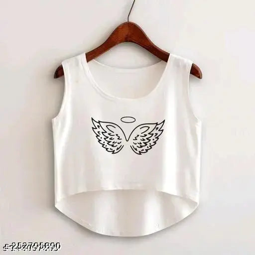 Delux Look Branded premium cotton Sandoo top, sleeveless printed net design in Cotton Blend, India origin