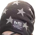 Wool-lined women's acrylic cap & neck scarf, stylish winter warm accessory