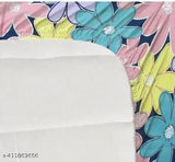 Glace cotton floral double fitted bedsheet with 2 pillow covers, ideal for adult summer use on 8-inch mattresses