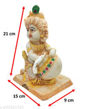 Polyresin Krishna statue, 21cm, Indian home decor