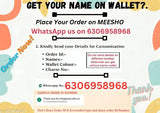 Faux leather personalized men's wallet, 5 compartments, free size (7x7cm), customizable with name, charm design, from Gillkart