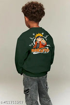 Cotton blend winter sweatshirt for kids, sky blue and beige print with animal footprints, round neck and elasticated rib details. Comfortable fleece material, machine washable. Perfect for chilly days, fits children from 2-3 years to 15-16 years. #kidsweatshirt #sardikekapde #bachokekapde #babywinterwear #kidswinterclothes