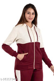 Colorblocked fleece women's jacket, blended cotton fleece in modern colors, M/36in-24in-36in-17in L/38in-27in-38in-18in, YHA quality and affordability