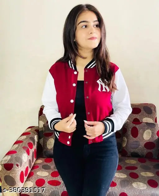 Women's NY Winter Fleece Jacket - Long-sleeved printed fleece, warm and stylish