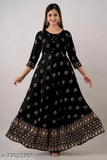 Green printed long kameez dress