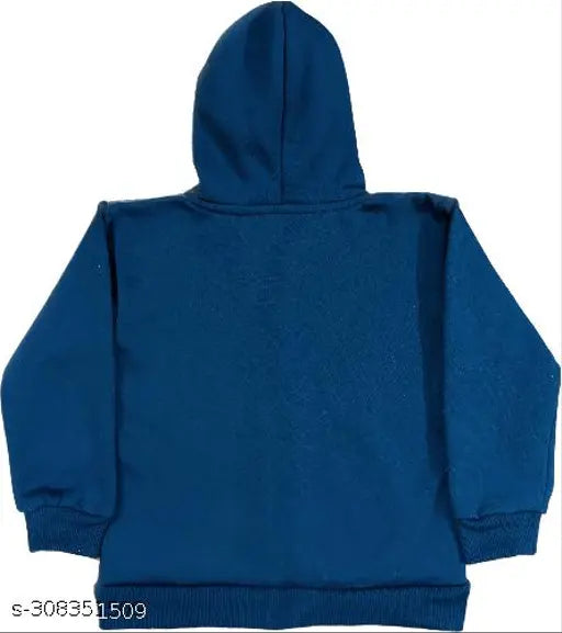 Embroidered cotton hoodie for girls with long sleeves and front pockets, soft brushed inside, ribbing at cuffs and hem, India origin