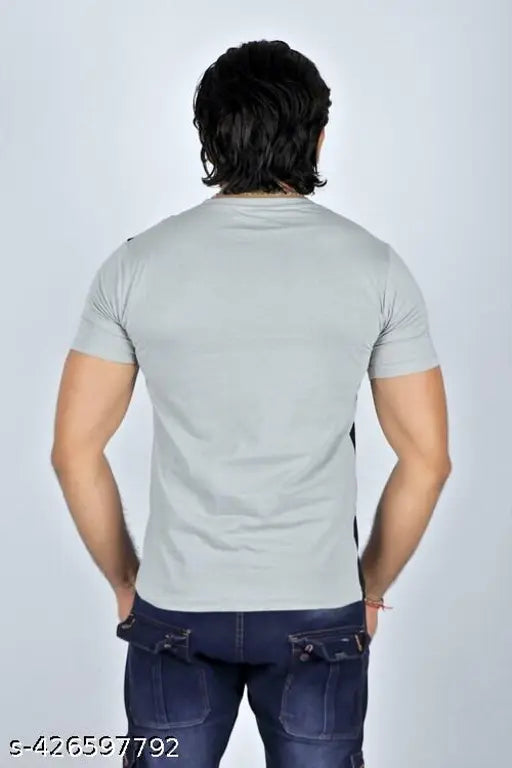 Short sleeves nylon 3Patti round neck t-shirts, pack of 4 in stylish vertical stripe pattern