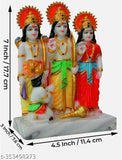 Multicolor poly resin Ram Darbar Marble Dust Laxman Sita God Hanuman Durbar Statue for spiritual puja, Vaastu showpiece decoration