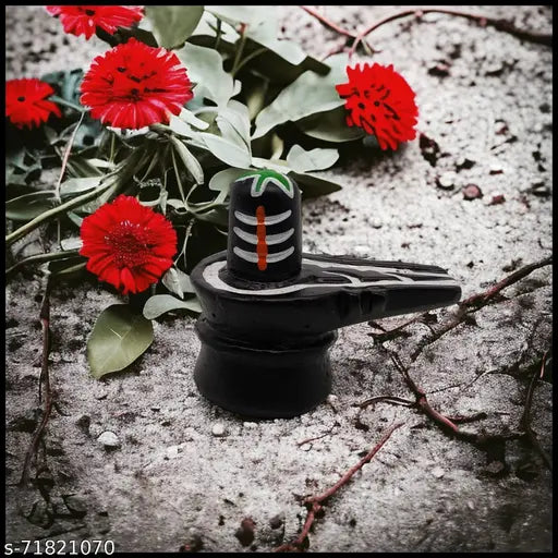 Marble stone decorative Shivling/Pind Idol for Pooja, handcrafted from poly resin