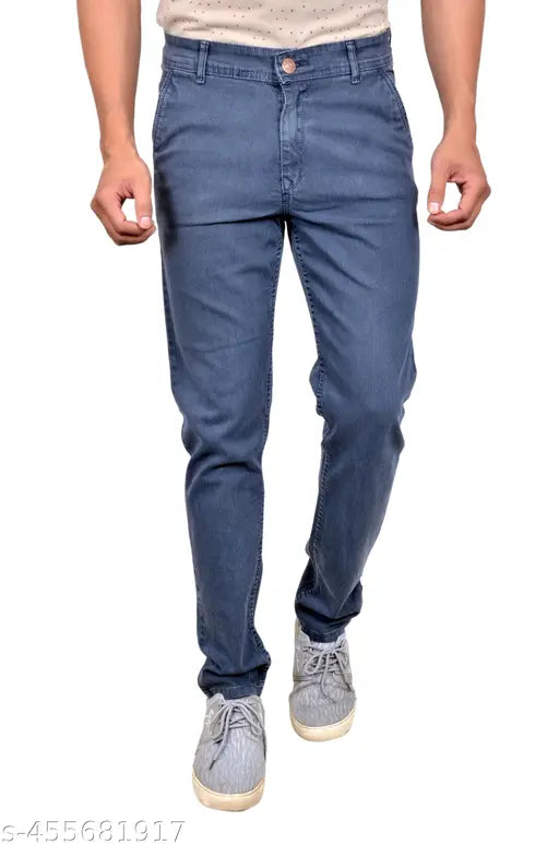 Men's grey denim jeans