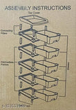 Stone plastic modular drawer system, 6 units, XL size, adjustable heights for home office or hospital use