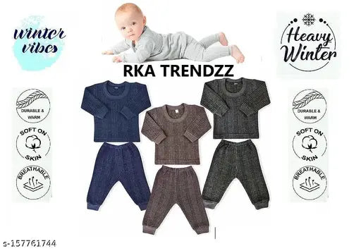 Soft woolen baby sweater set (0-3 months), two pieces in solid pattern, breathable & skin-friendly, great for tender skin