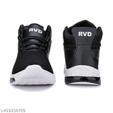 Black sports running shoes for children daily wear casual lace up sneakers for kids girls black
