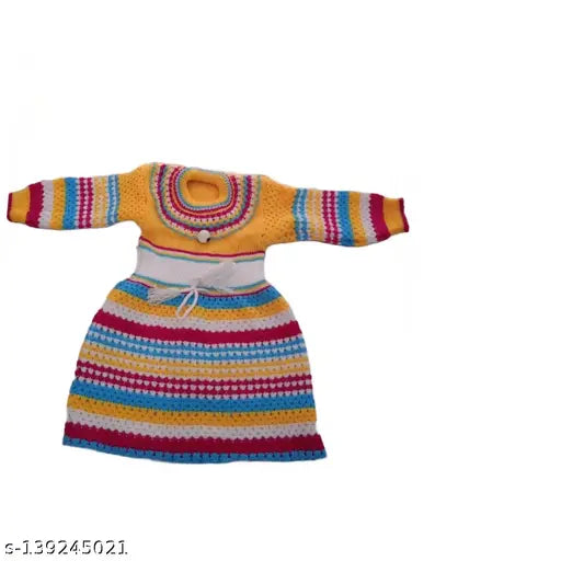 Woolen striped baby sweater, long sleeves, 9-12 months, Indian origin