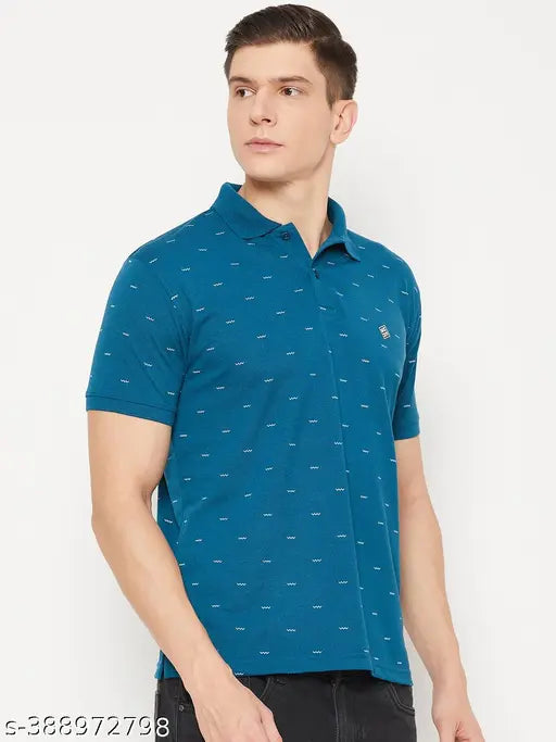 Soft cotton blend UBX men's half sleeve polo t-shirt, unmatched comfort and durability for men's casual wear. Classic denim jeans pairing with bold black-on-denim look
