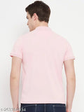 OGEN men's cotton half sleeves solid polo neck t-shirt, printed net design, India-made, M-XXXL sizes available