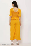 Modern elegance crepe short-sleeved women's western top and tunic, XS-L, India-made for every style
