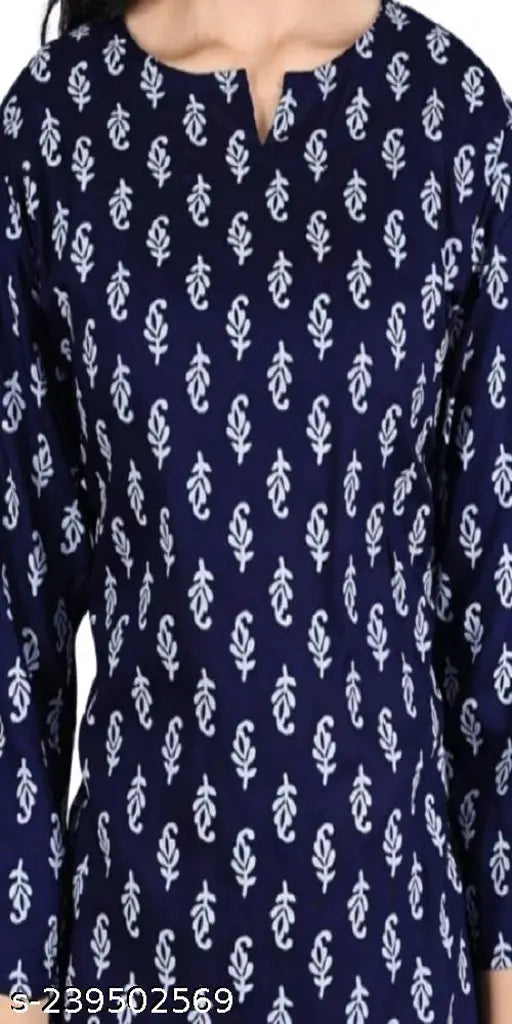 Dark Blue Rayon Night Suit with Printed Net Pattern, ethically-sourced Indian fabric for a comfortable fit and stylish appearance