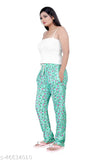 Womens blue green heart pattern pajamas in size S to XXL