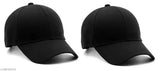Cotton baseball cap combo in solid colors for kids, adjustable fit - Indian-made
