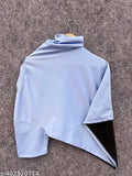 Blue Reguler Fit Polyester T-Shirt, lycra short sleeves, printed cotton for casual party wear (India)