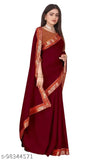 Vichitra silk saree with brocade and jacquard net, single free size, Indian origin