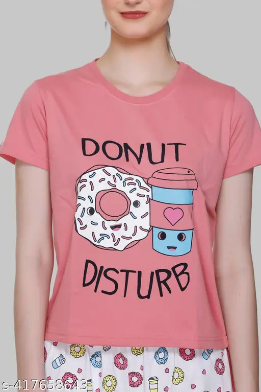 Cotton printed shorts set & top for women, ideal for girls nightwear, vibrant design, made in India